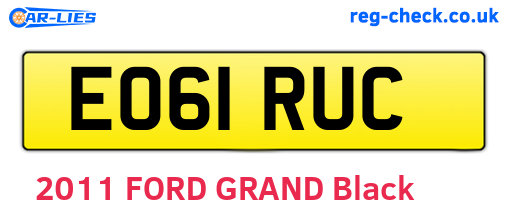 EO61RUC are the vehicle registration plates.