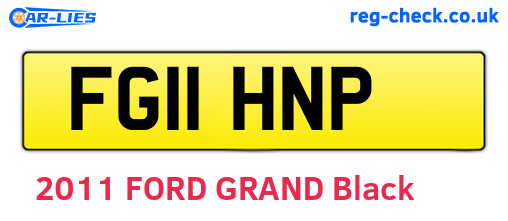 FG11HNP are the vehicle registration plates.