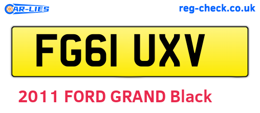 FG61UXV are the vehicle registration plates.