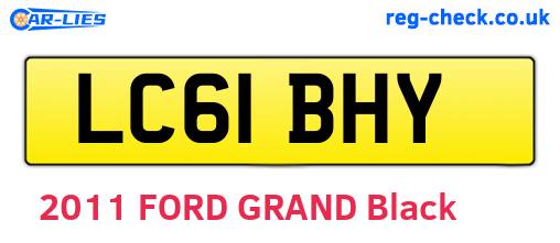 LC61BHY are the vehicle registration plates.