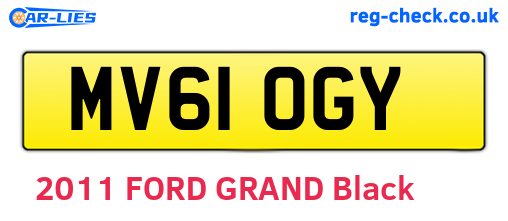 MV61OGY are the vehicle registration plates.