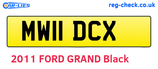 MW11DCX are the vehicle registration plates.