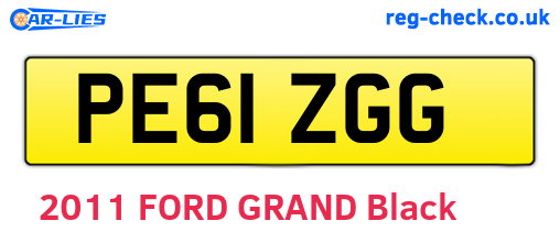 PE61ZGG are the vehicle registration plates.