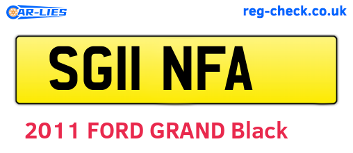 SG11NFA are the vehicle registration plates.