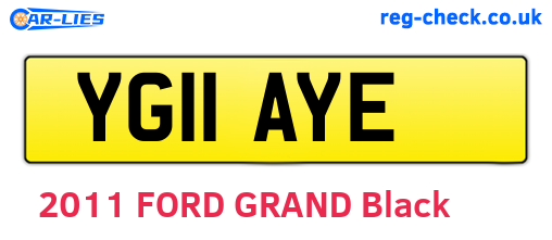 YG11AYE are the vehicle registration plates.