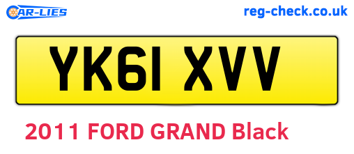 YK61XVV are the vehicle registration plates.