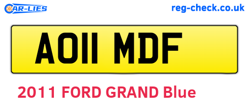 AO11MDF are the vehicle registration plates.