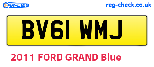 BV61WMJ are the vehicle registration plates.