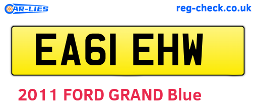 EA61EHW are the vehicle registration plates.