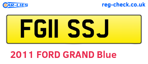 FG11SSJ are the vehicle registration plates.