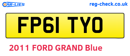 FP61TYO are the vehicle registration plates.