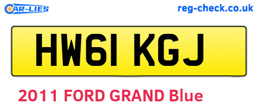 HW61KGJ are the vehicle registration plates.