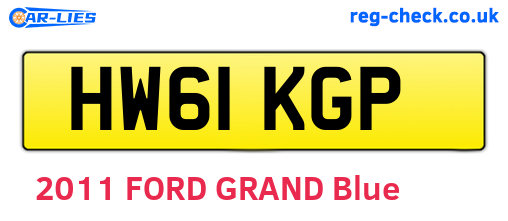 HW61KGP are the vehicle registration plates.