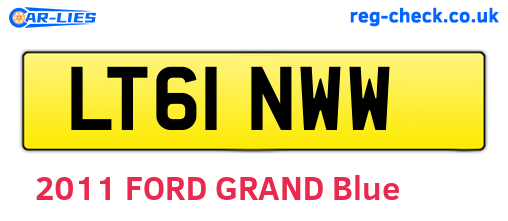 LT61NWW are the vehicle registration plates.