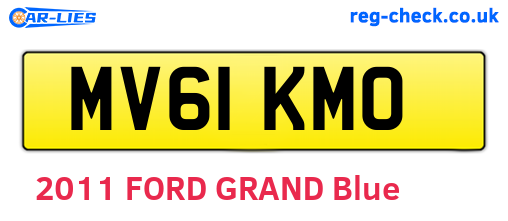 MV61KMO are the vehicle registration plates.