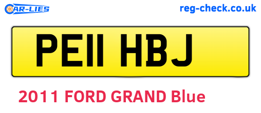 PE11HBJ are the vehicle registration plates.