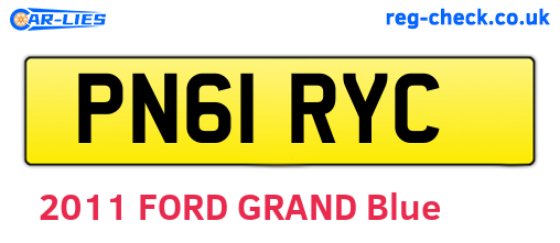PN61RYC are the vehicle registration plates.