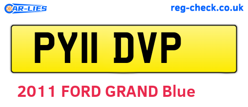 PY11DVP are the vehicle registration plates.