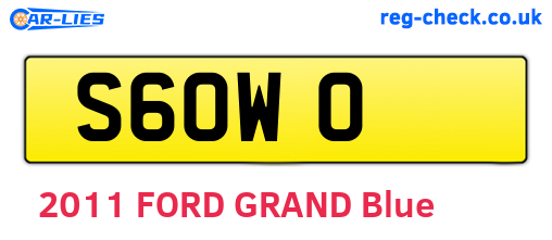 S6OWO are the vehicle registration plates.