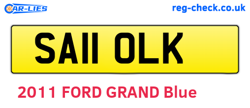 SA11OLK are the vehicle registration plates.