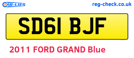 SD61BJF are the vehicle registration plates.