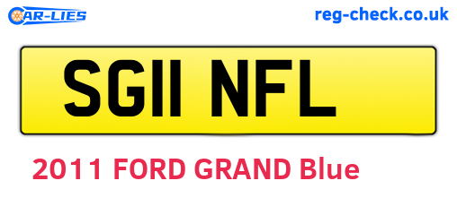 SG11NFL are the vehicle registration plates.