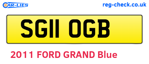 SG11OGB are the vehicle registration plates.