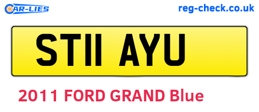 ST11AYU are the vehicle registration plates.