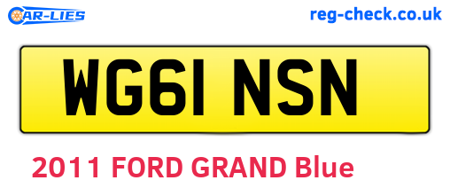 WG61NSN are the vehicle registration plates.