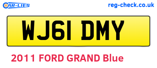 WJ61DMY are the vehicle registration plates.
