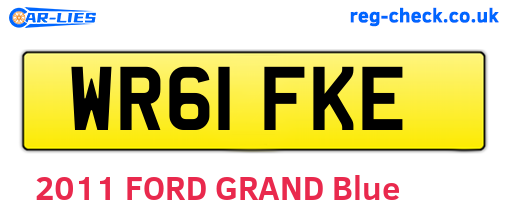 WR61FKE are the vehicle registration plates.