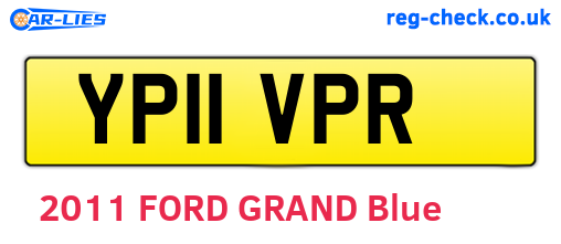 YP11VPR are the vehicle registration plates.