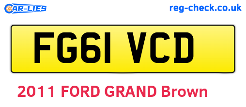 FG61VCD are the vehicle registration plates.