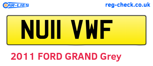 NU11VWF are the vehicle registration plates.