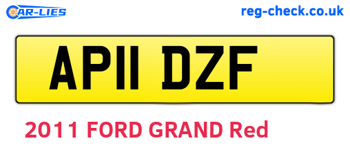 AP11DZF are the vehicle registration plates.