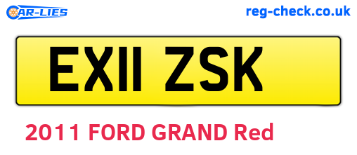 EX11ZSK are the vehicle registration plates.