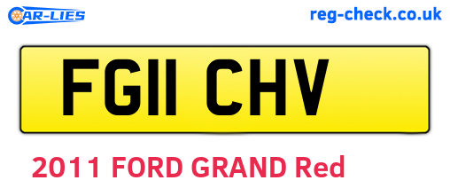 FG11CHV are the vehicle registration plates.
