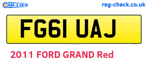 FG61UAJ are the vehicle registration plates.