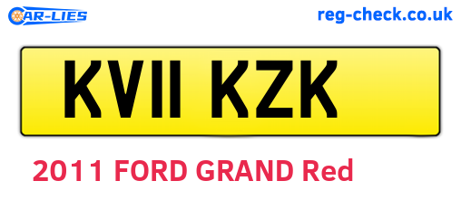 KV11KZK are the vehicle registration plates.