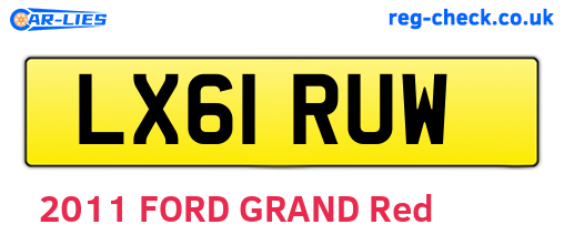 LX61RUW are the vehicle registration plates.