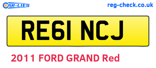 RE61NCJ are the vehicle registration plates.