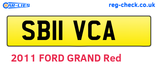 SB11VCA are the vehicle registration plates.