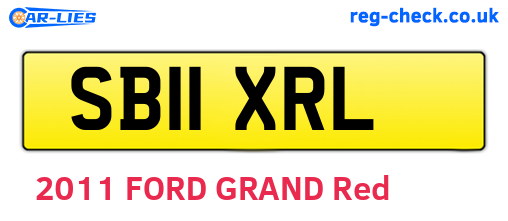 SB11XRL are the vehicle registration plates.