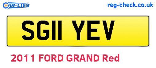 SG11YEV are the vehicle registration plates.