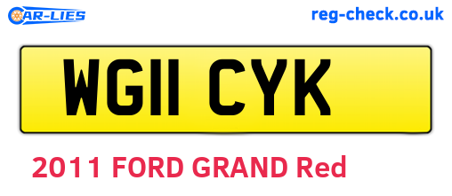 WG11CYK are the vehicle registration plates.