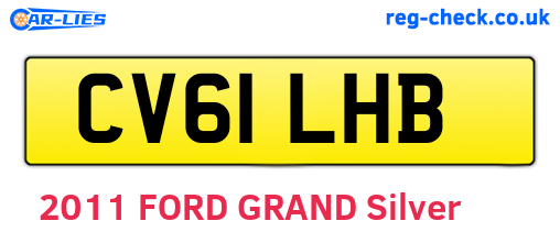 CV61LHB are the vehicle registration plates.