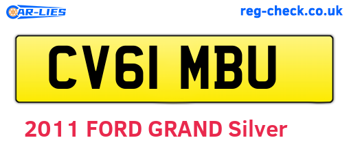 CV61MBU are the vehicle registration plates.