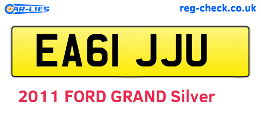 EA61JJU are the vehicle registration plates.
