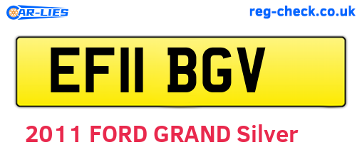 EF11BGV are the vehicle registration plates.