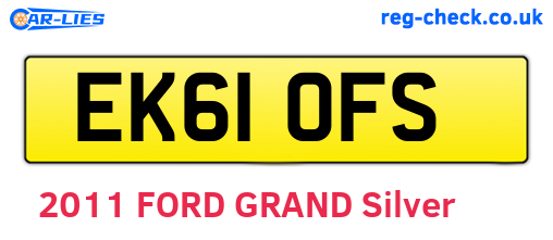 EK61OFS are the vehicle registration plates.